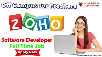 Zoho Off-campus recruitment | Jobs for freshers 2020 | Off campus job for freshers