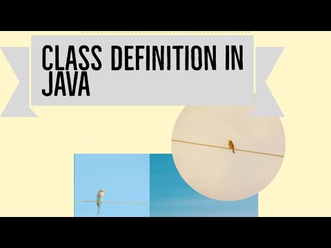 Class Definition in Java - YouTube