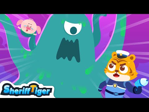 The Monster On The Beach EP06 English Version Safety Sheriff Tiger Cartoon 