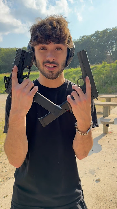 Glock VS 1911 - which one wins? #glock #pistol #1911 #gunrange