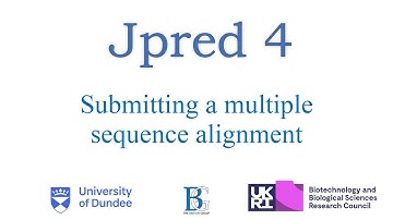JPRED video 2: Submitting a protein multiple sequence alignment for secondary structure prediction