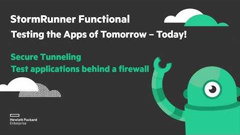 StormRunner Functional - Test applications behind a firewall