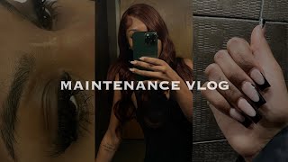 maintenance vlog ✰ wig install, nails, lash appt, eyebrow threading + more | DopeInside