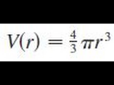 Differentiate The Function V R 4 3 Pi R 3 Youtube