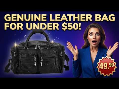 Black Patchwork Sheep Leather Travel Bag (20"x11.4"x11")