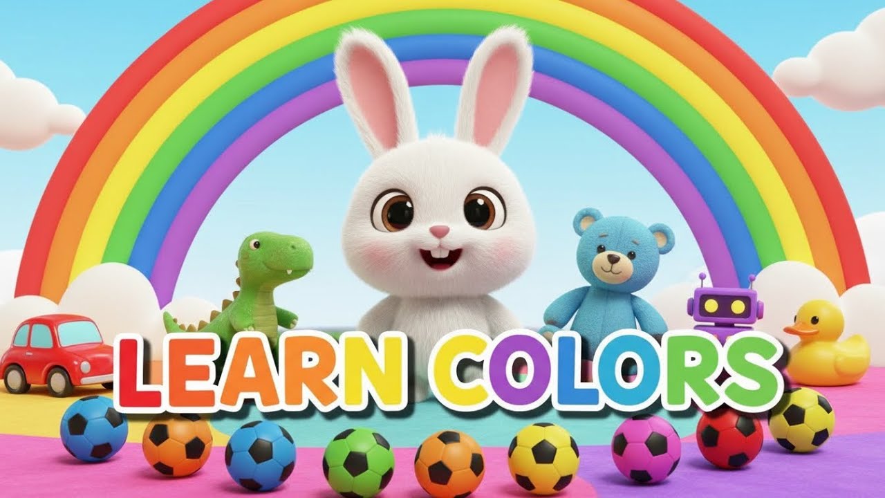 Learn Colors with Soccer Balls ⚽🌈 | Fun Toy Animation for Kids & Toddlers