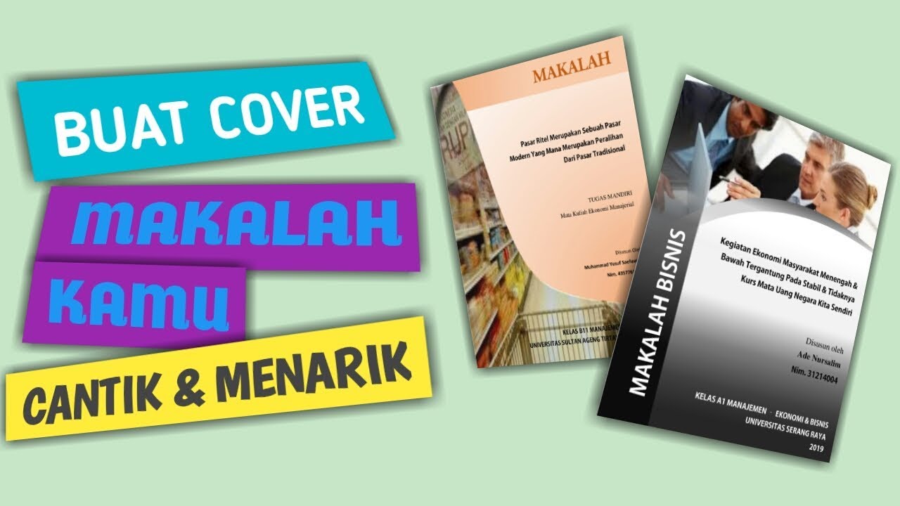  Cara Membuat Cover  Makalah Cantik Menarik Dengan 