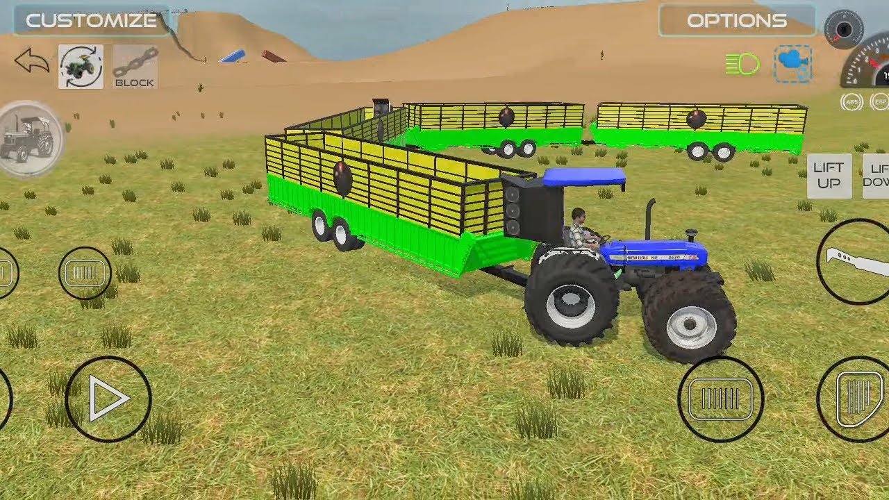New holland ओल मोस्ट 4 ट्रॉली जोड़ सकते हैं 👈🤩न्यू ट्रिक 🤔 indian vashicial simulator 3D 2025 