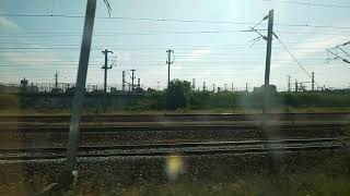 高速列車Thalys パリ北駅到着直前の車窓と車内放送