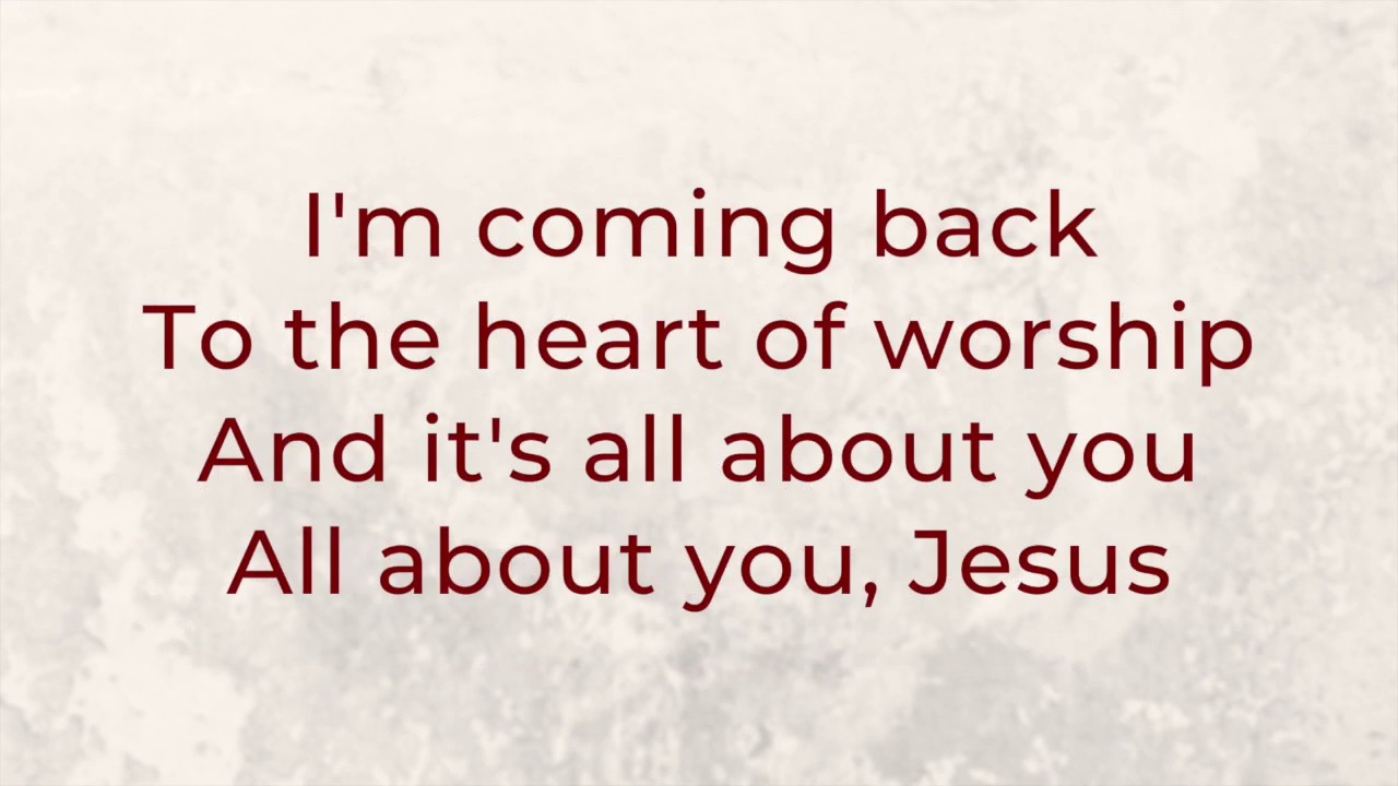 The Heart of Worship - Matt Redman (cover w/ lyrics) - YouTube