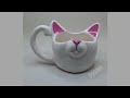 Caneca Gatinho Bichano Colecionável Temática de Porcelana