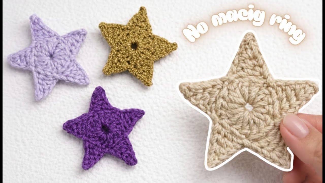 Как связать звезду крючком ⭐ Подходит для абсолютных новичков | Без волшебного круга