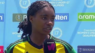 Jamaica ReggaeGirls U17. 2026 concacaf world cup qualifiers.  Mexico. Captain Kalila Daly summary