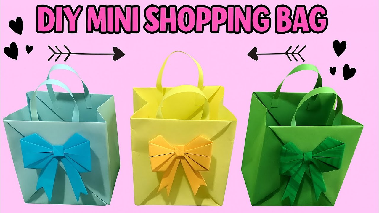 DIY Mini Shopping Bag🛍️ | Back to School Crafts | Cute Paper Gift Bag ...