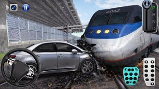 Extreme Train vs Car Crash 😱 | 3D Driving Class Gameplay | GaMiNg WiTh CaR