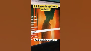 Full Screen Image Zoom on Hover #gsap #htmlcss #shorts