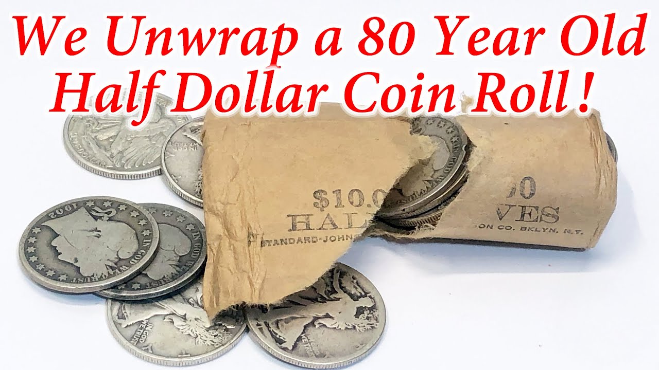 Coin Roll Hunting a 80 Year old Sealed Half Dollar Roll Full of 90% ...