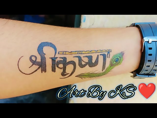 Tattoosphere - Lord Shree Krishna Tattoo Design on Girls... | Facebook