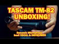 TASCAM TM 82 UNBOXING! Dynamic micropone buat Vocal/Instrument