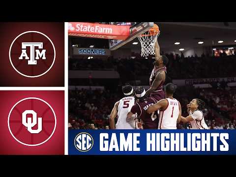 Texas A&M Aggies at Oklahoma Sooners | Game Highlights | 2026 SEC Men's Basketball