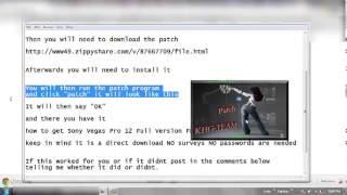 How To Get Sony Vegas Pro 12 FREE (Mediafire)