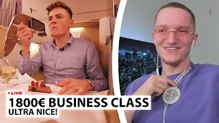 Dave testet 1800€ Business Class Flug für 0€! ✈️ | Live - Reaktion