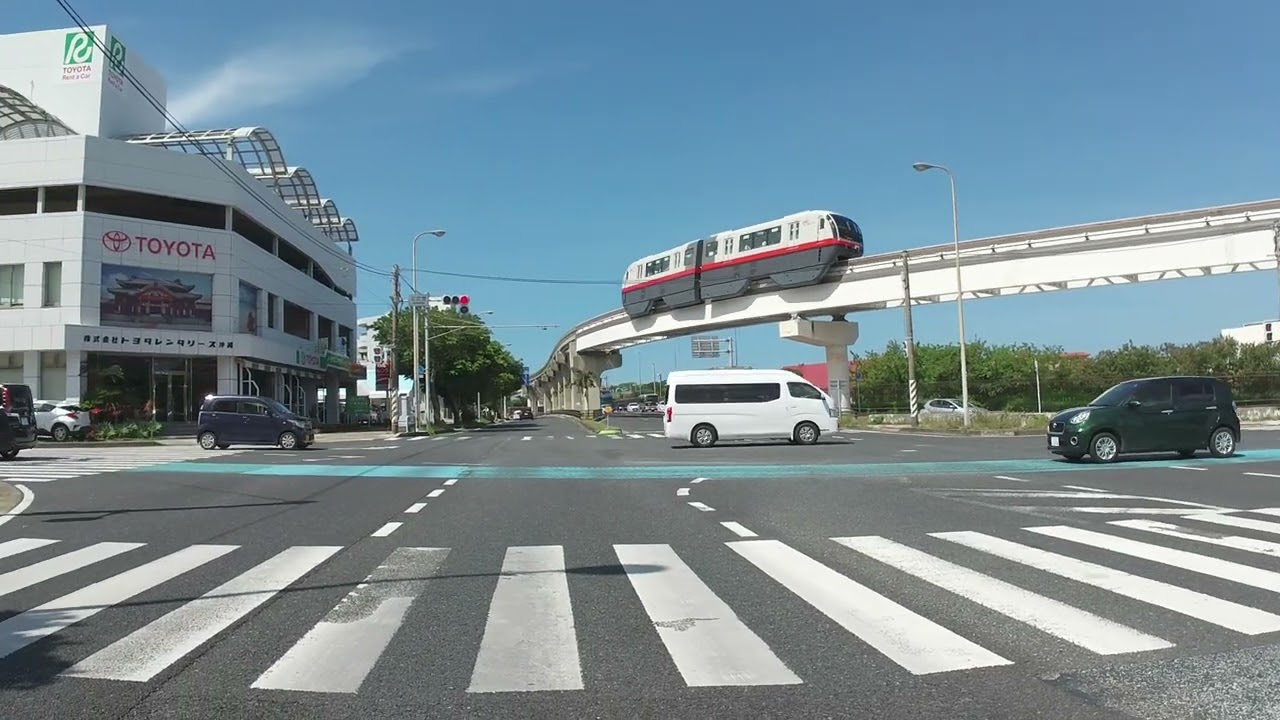 沖縄県_那覇市_安次嶺交差点 ・ゆいレール（モノレール）・・・Yuirail・monorail・Naha・Okinawa(20250523)