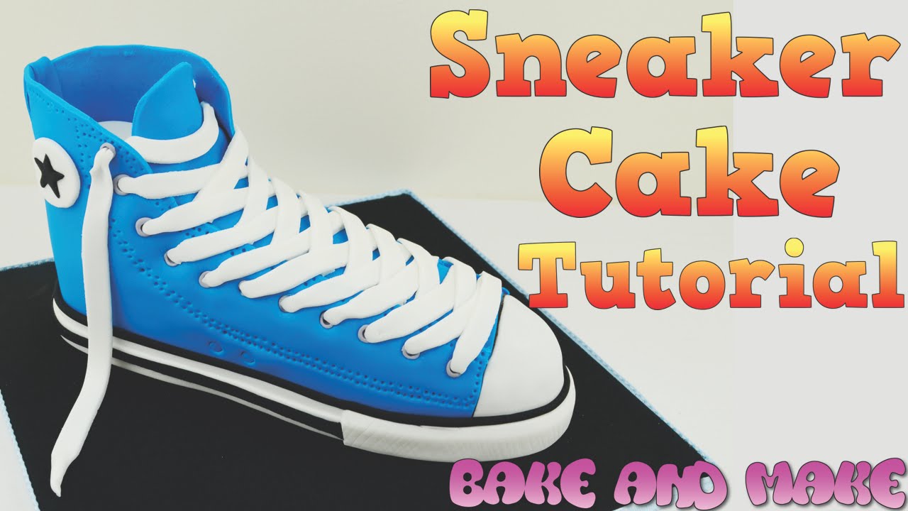 How to make a Converse shoe sneaker cake tutorial. Bake Make with Angela Capeski - YouTube