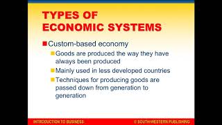 Chapter 2 Notes Economic Systems
