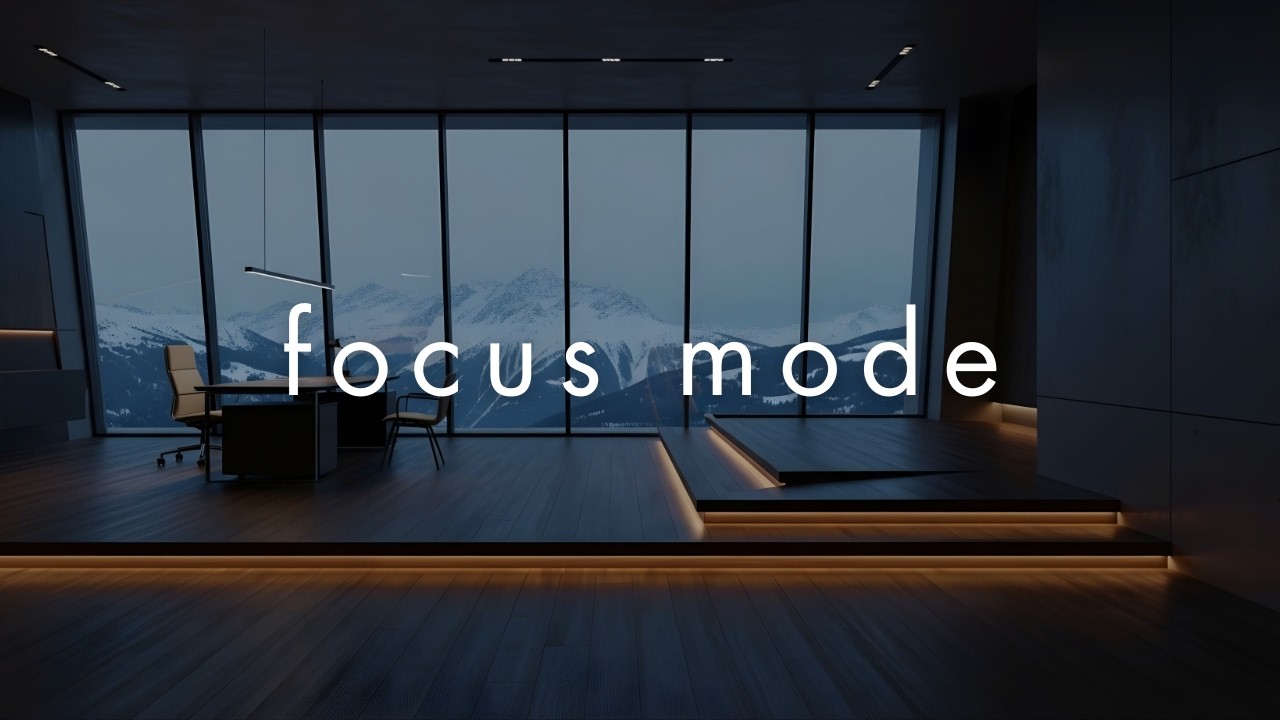 FOCUS MODE • Quiet Luxury Winter Mountain Office for Deep Work (No Distractions)