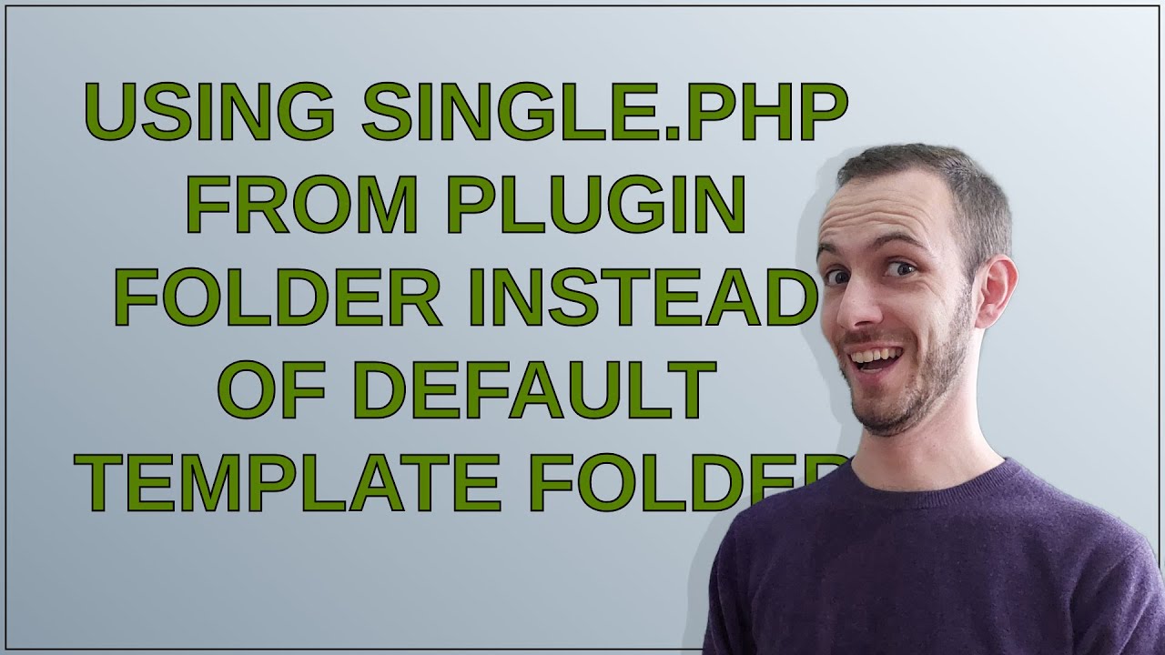 Wordpress: Using single.php from plugin folder instead of default ...