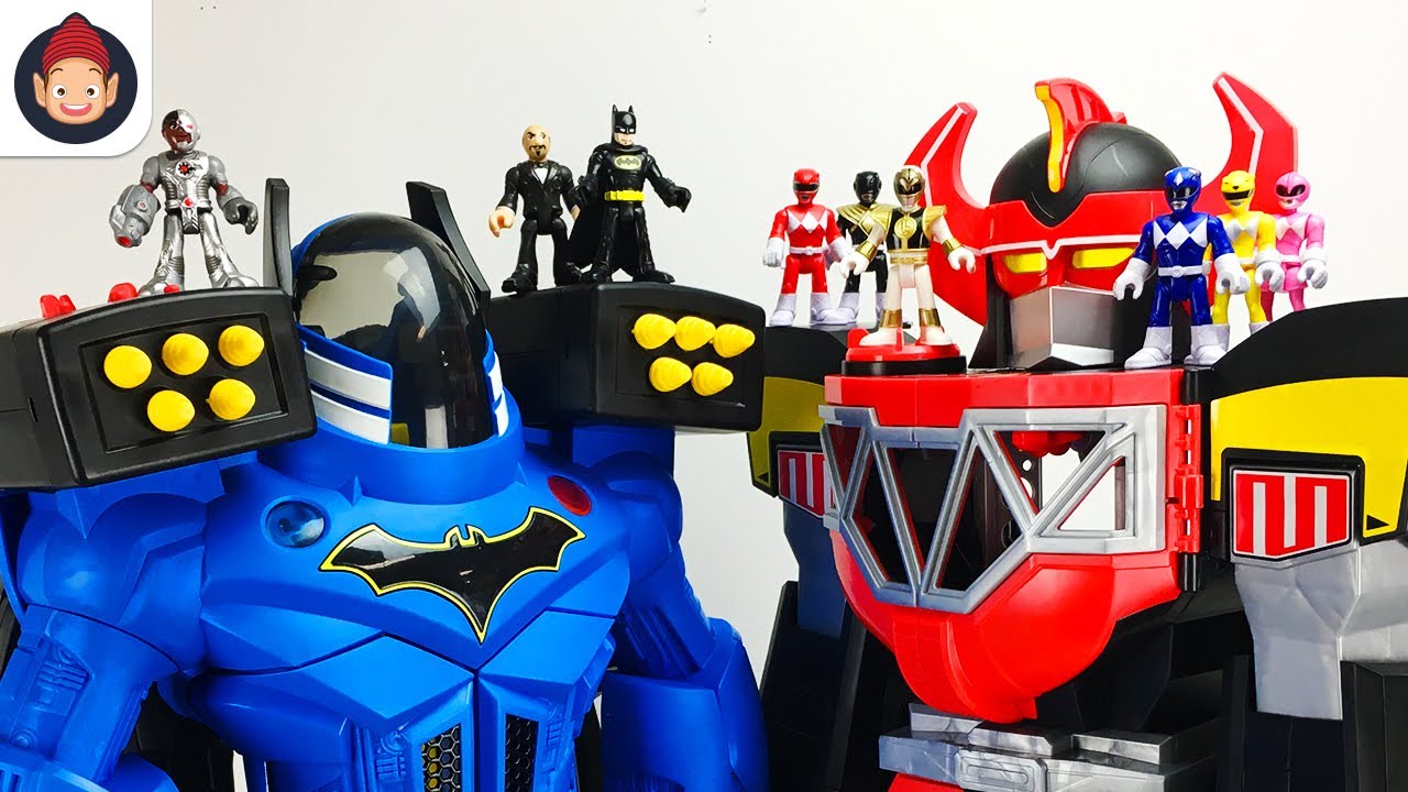 Imaginext Batman DC Super Friends Batbot Extreme Battles Power Rangers  Megazord - Unboxing Toy Video - YouTube