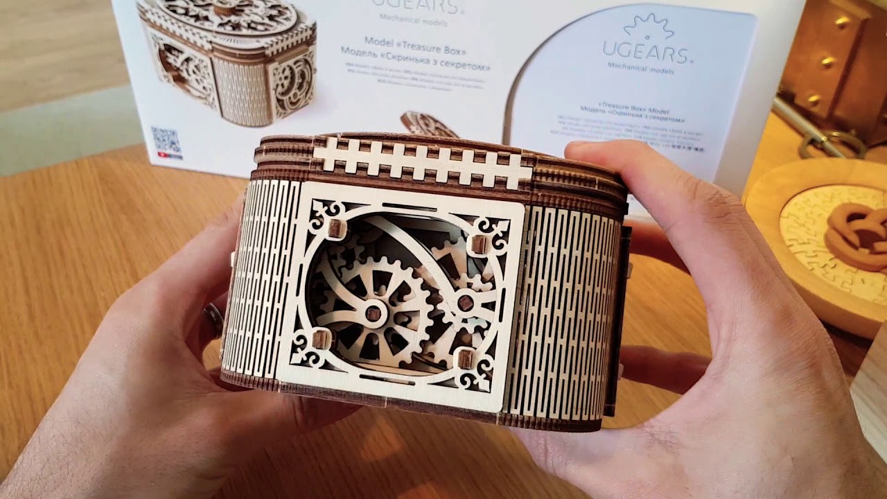 Treasure Box - UGears - Laser Cut Puzzle Box - YouTube