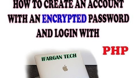 HOW TO ENCRYPT PASSWORD AND LOGIN WITH, PHP | KOODII AFAAN OROMOOTIIN