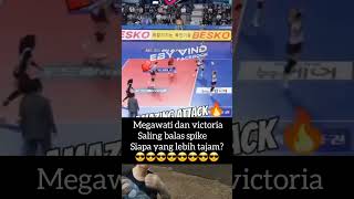 Momen Megawati Dan Victoria Saling  Balas Spike