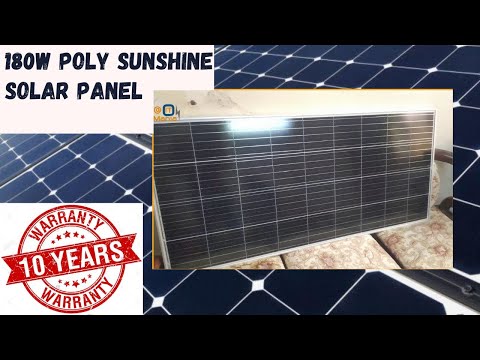 180W Sunshine Solar penal for home With 10 years Warranty review & Unboxing