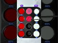 Create 4 Beautiful Colors from 2 Color Red & White #colormixing #satisfying