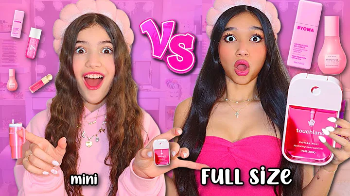 mini VS FULL size PREPPY MAKEUP & SKINCARE ROUTINE!💓