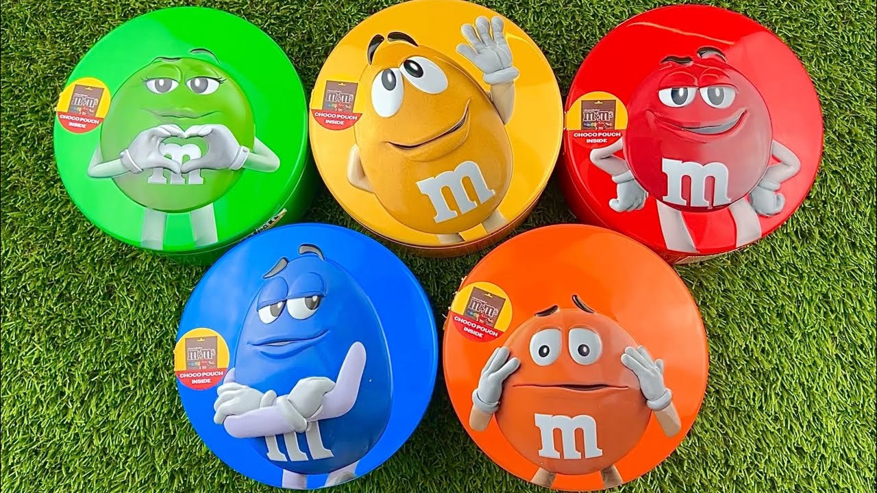 Satisfying Video | Unpacking 2 M&M'S Yellow Boxes with Candy ASMR