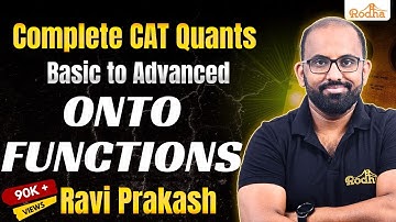 Functions - 2 ( Excellent concept of Number of Onto Functions from set A to B) | CAT 2024