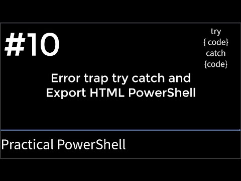 Try Catch Error handling Export data