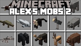 Minecraft MORE ALEX'S MOBS 2 MOD / SCARIER ANIMAL MOB AND MUTANTS CREATURES !! Minecraft Mods