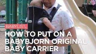 How to use the BabyBjorn Original Baby Carrier - Babylist screenshot 4