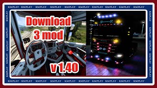 تحميل اقوى مودين  زينة وكتابة مضاءة  مع مود داخلية وشرح مفصل عن مودات / Euro Truck Simulator 2