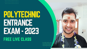 polytechnic entrance exam - 2023 free live class start by raceva academy