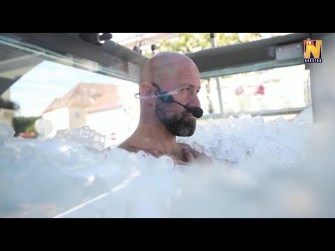 Chilling out: Austrian breaks record for standing in box of ice