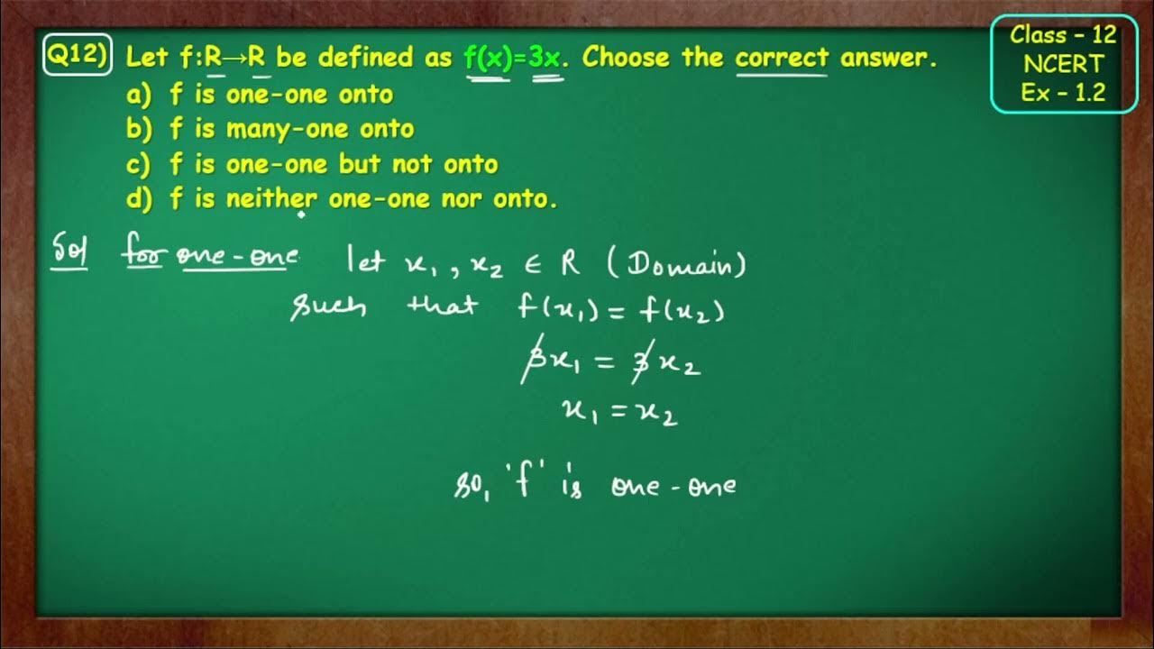 Class 12 ex 1 2 q12 relations and functions new ncert green board