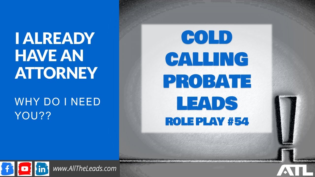 Cold Calling Probate Leads Role Play 54 with Chad Corbett YouTube