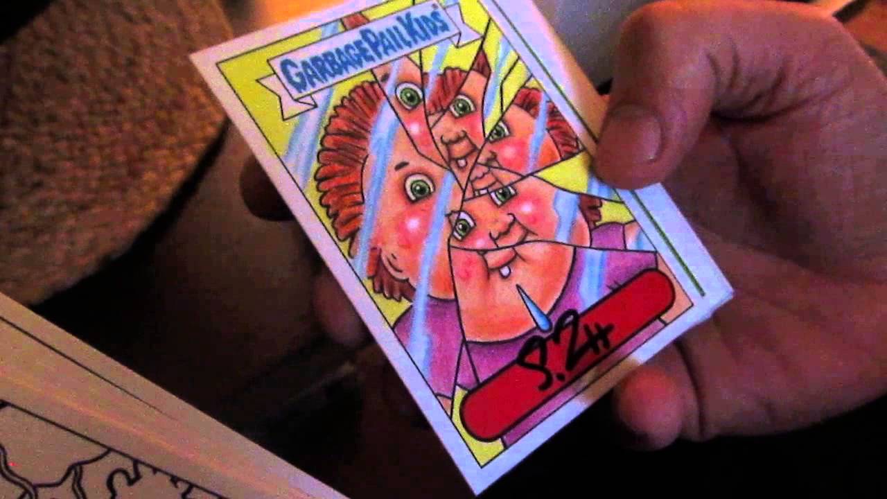STEVE POTTER SHARES HIS GARBAGE PAIL KIDS 2014 SERIES 2 SKETCH CARDS