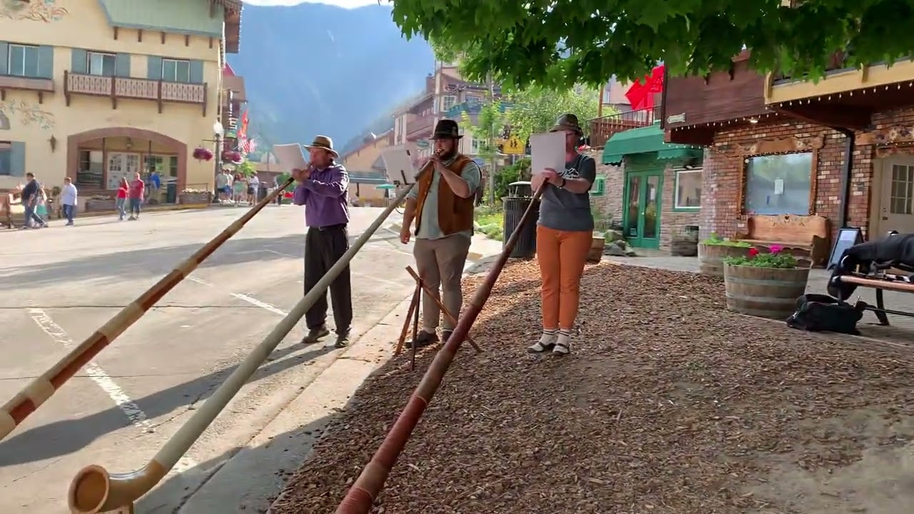 Swiss Alphorn Trio in the Cascade Mountains 